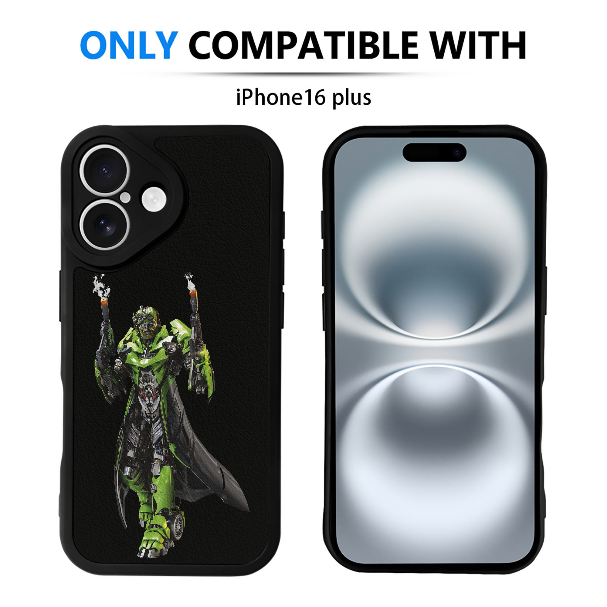 （画像用） Transformers トランスフォーマー 【iPhone 16シリーズ対応】シリコンスマホケース（レザー調） 材質：シリコン